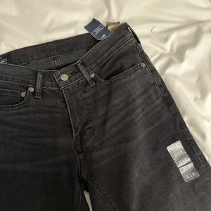 Abercrombie and fitch straight jeans in black